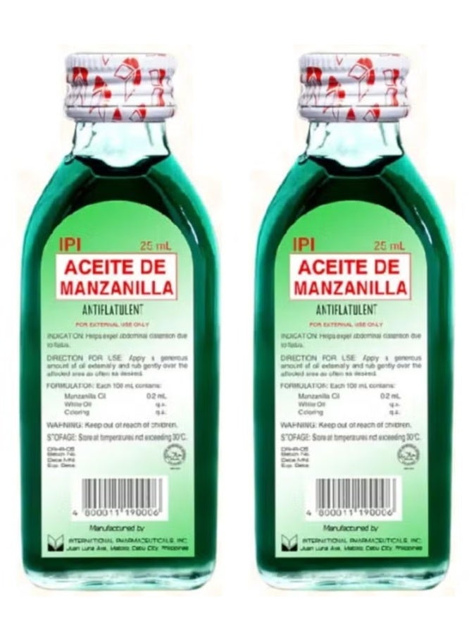 زيت أسيت دي مانزانيلا 25 مل مكون من قطعتين